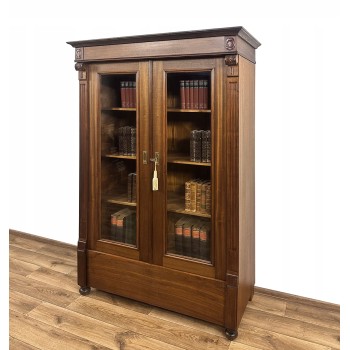 BIBLIOTEKA WITRYNA ZE SCHOWKIEM ANTYK XIX W.