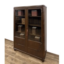 WITRYNA BIBLIOTEKA PODRĘCZNA ANTYK RZEŹBIONA DWUDRZWIOWA SZAFA