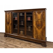 BIBLIOTEKA ART DECO ANTYK SZAFA PRZESZKLONA LATA 30., 274 cm dł.