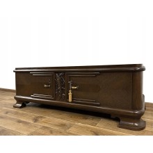KOMODA PODEST NISKA SZAFKA ART DECO RZEŹBIONA ANTYK POD TV RTV