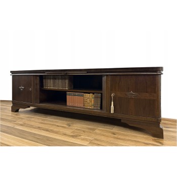 KOMODA DŁUGA SZAFKA PODEST ANTYK POD TV RTV, 3 SZUFLADY 2,3 m dł