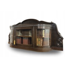 WISZĄCA BIBLIOTEKA PODRĘCZNA WITRYNA RZEŹBIONA ANTYK
