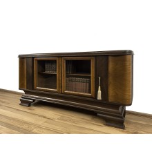 BIBLIOTEKA PODRĘCZNA ANTYK PODEST WITRYNA ART DECO SZAFKA TV RTV