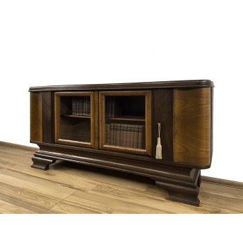 BIBLIOTEKA PODRĘCZNA ANTYK PODEST WITRYNA ART DECO SZAFKA TV RTV